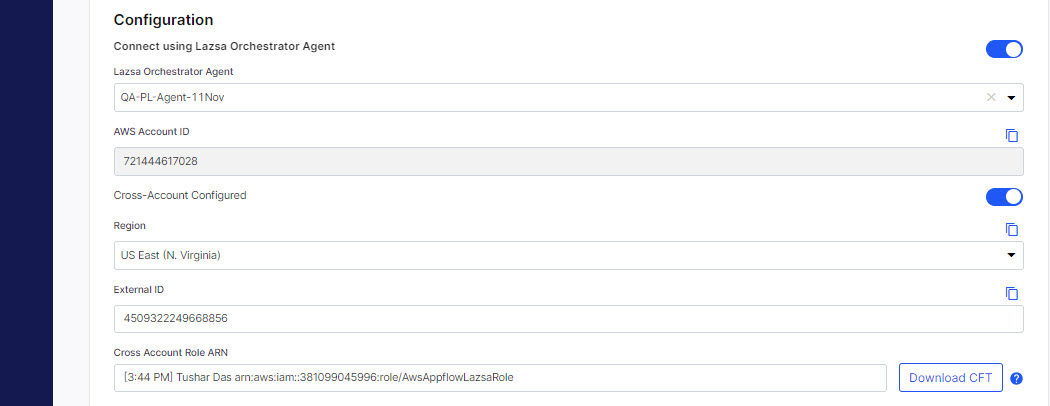 Lazsa Orchestrator Agent configuration